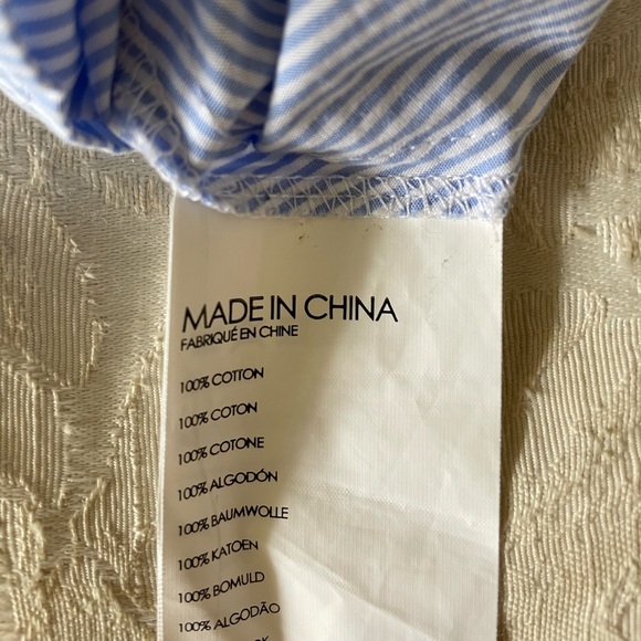 Club Monaco Baby Blue Balloon Sleeve Shirt Size: M - Picture 6 of 7